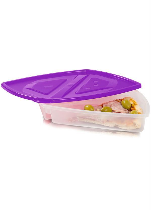 Lar e Lazer - Pote Porta Pizza Ou Torta com Tampa Roxa