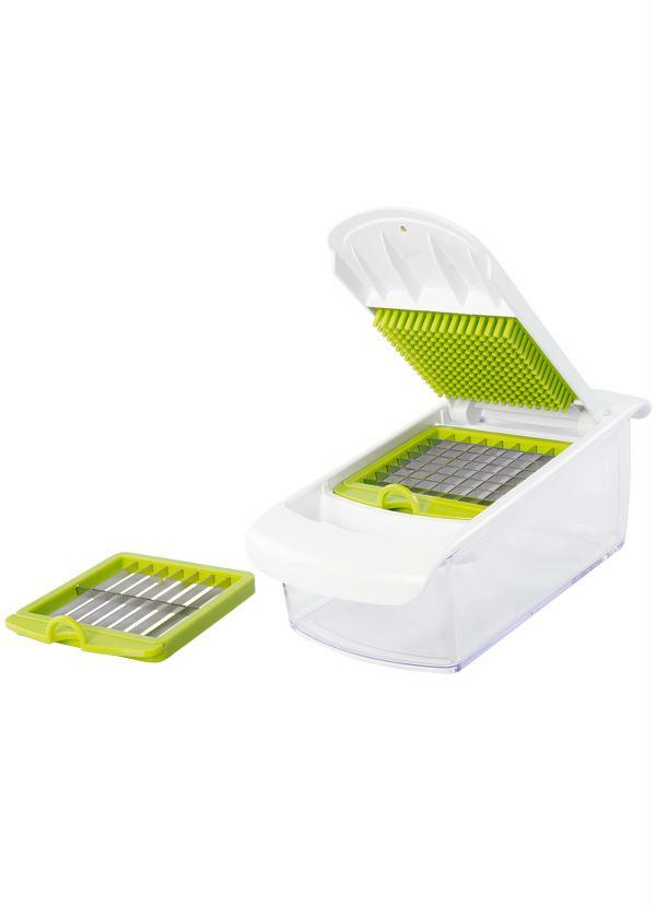 Lar e Lazer - Fatiador de Legumes com Recipiente Branco/Verde 3