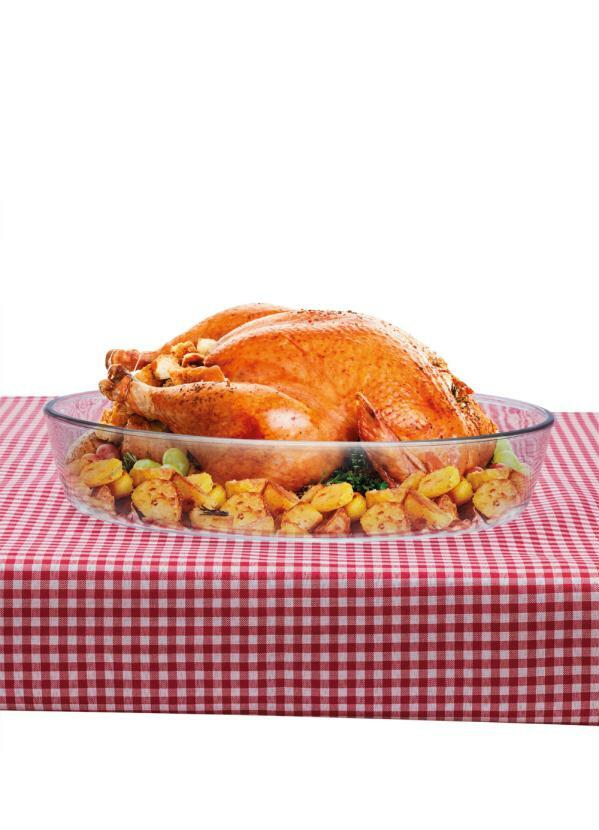 Marinex - Assadeira Oval Em Vidro 2,4 L