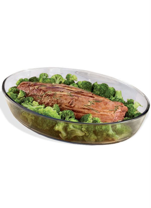Marinex - Assadeira Oval 4 Litros em Vidro Marinex