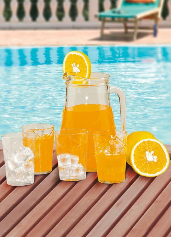 Lar e Lazer - Conjunto de Jarra e Copos com 5 Peças