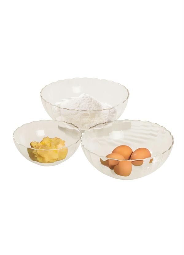 Marinex - Kit Tigelas Transparente 3 Peças