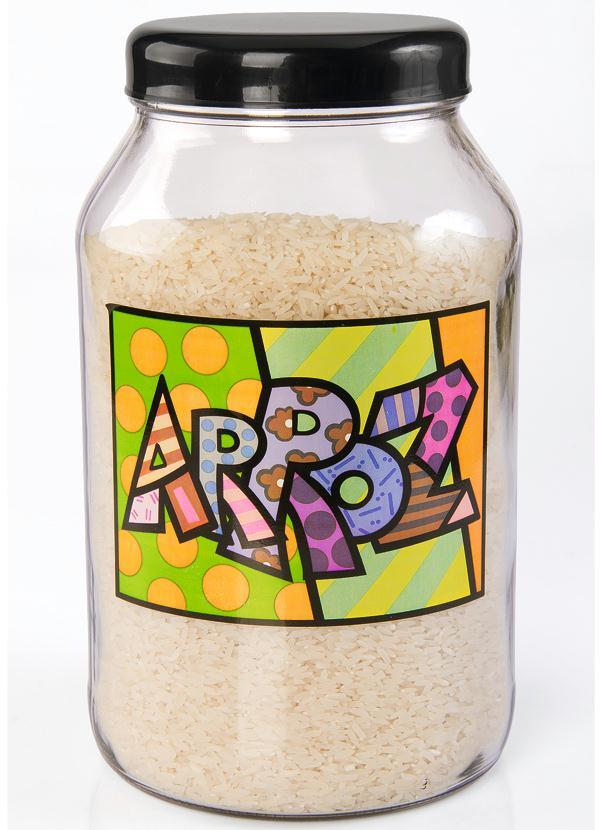 Lar e Lazer - Pote de Vidro Pop Art Arroz