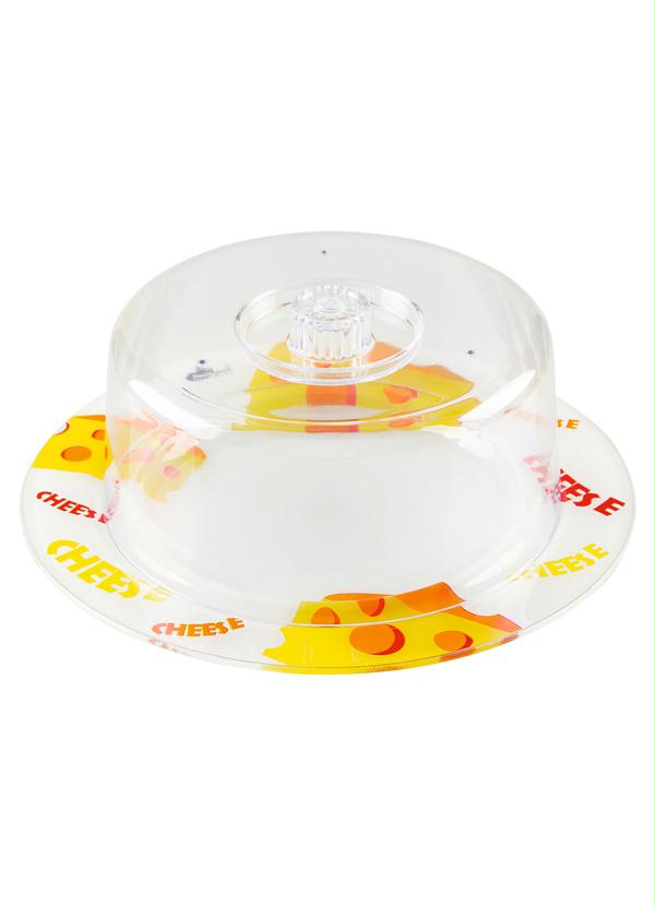 Lar e Lazer - Queijeira em Vidro com Tampa Plástica Decorada