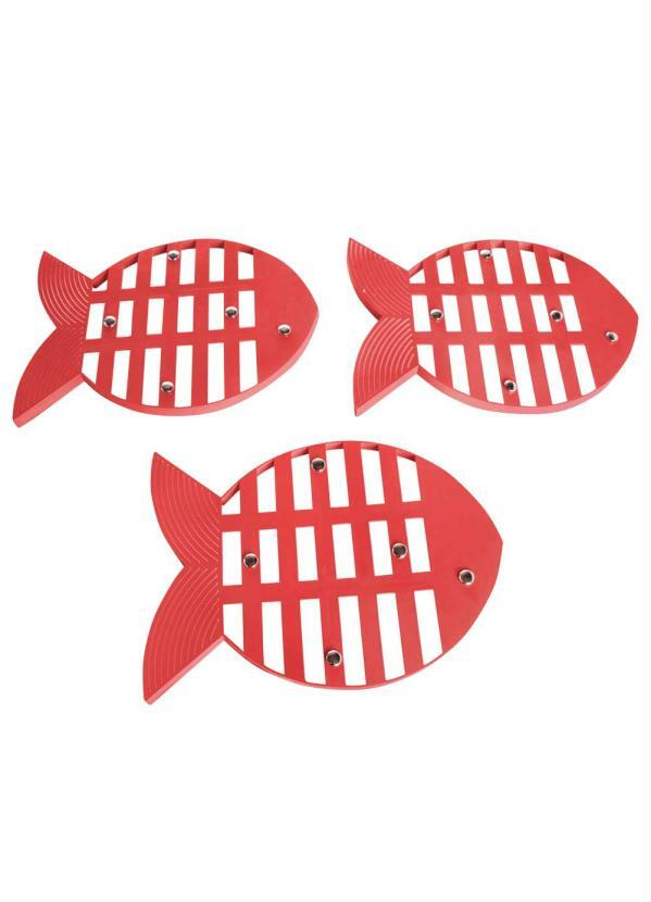 Lar e Lazer - Kit 3 Apoios de Panela Fish