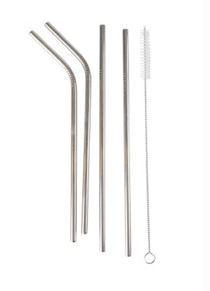 Mundo Lar - Kit Canudos Aço Inox 4 Peças - MUNDO LAR