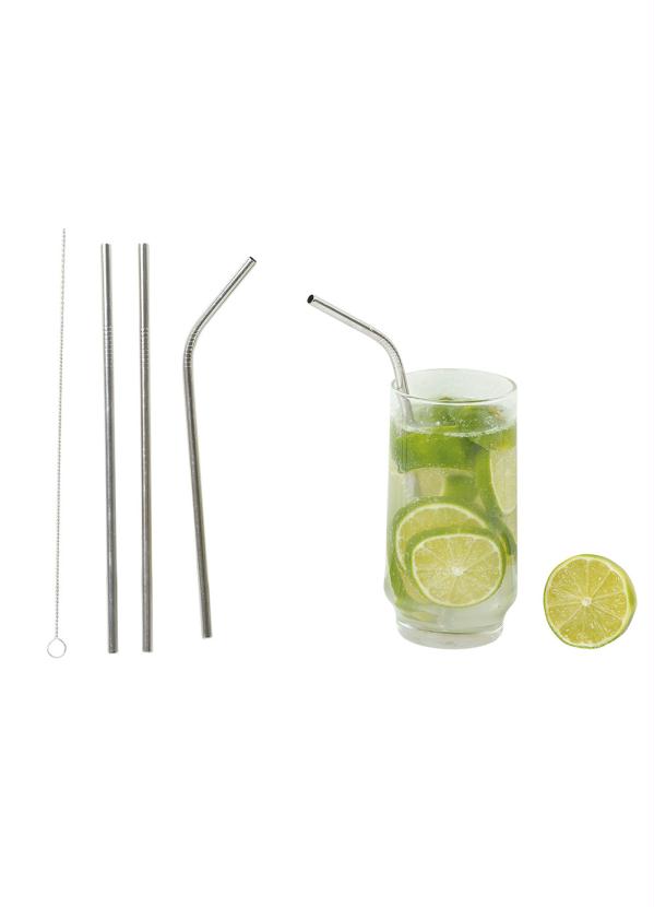Mundo Lar - Kit Canudos Aço Inox 4 Peças 3